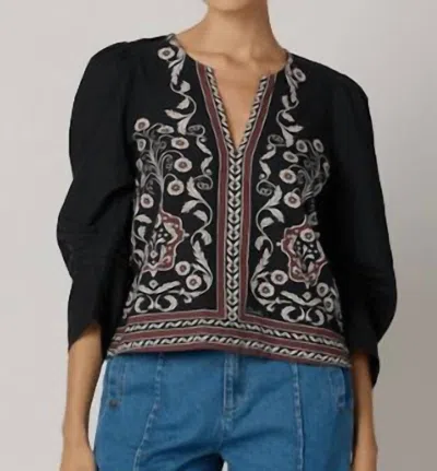 Cleobella Farrah Blouse In Cardamon In Black