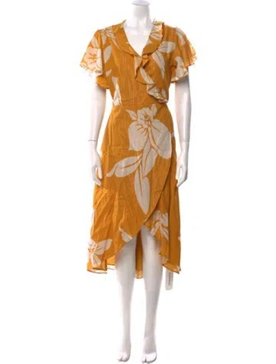 Pre-owned Cleobella Floral Print Long Dress In Multi