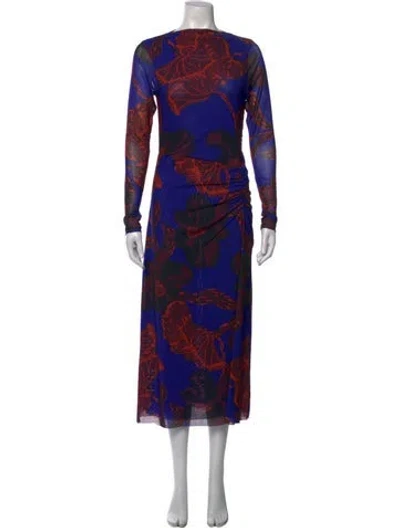 Pre-owned Cleobella Floral Print Long Dress In Multicolor