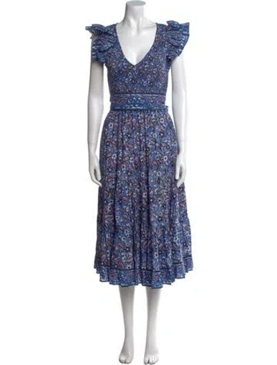 Pre-owned Cleobella Floral Print Midi Length Dress