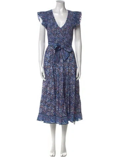 Pre-owned Cleobella Floral Print Midi Length Dress