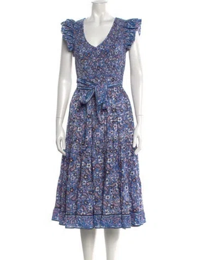 Pre-owned Cleobella Floral Print Midi Length Dress