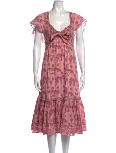 Pre-owned Cleobella Floral Print Midi Length Dress