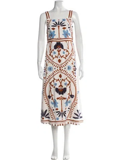 Pre-owned Cleobella Floral Print Midi Length Dress In Multicolor