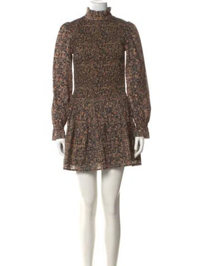 Pre-owned Cleobella Floral Print Mini Dress In Multi