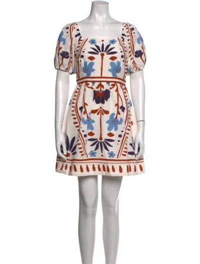 Pre-owned Cleobella Floral Print Mini Dress In Multicolor