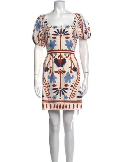 Pre-owned Cleobella Floral Print Mini Dress In Multicolor