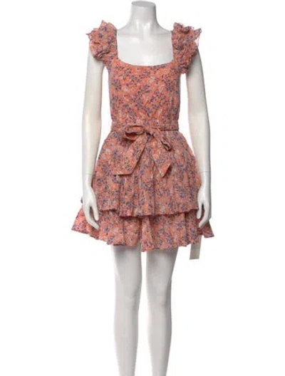 Pre-owned Cleobella Floral Print Mini Dress In Pink