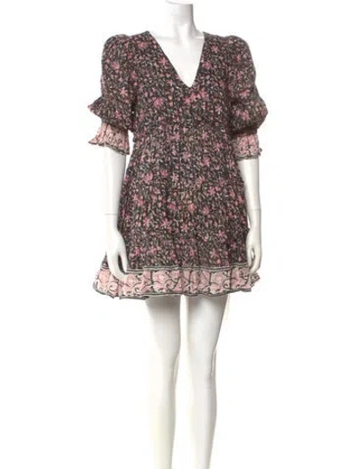Pre-owned Cleobella Floral Print Mini Dress In Pink