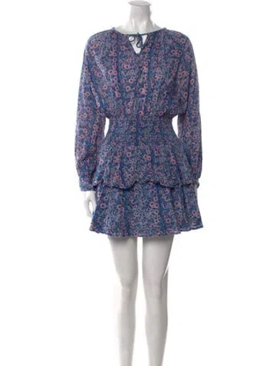 Pre-owned Cleobella Floral Print Mini Dress In Pink