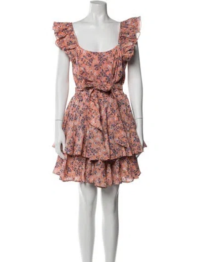 Pre-owned Cleobella Floral Print Mini Dress In Pink