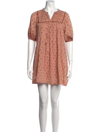 Pre-owned Cleobella Floral Print Mini Dress In Pink