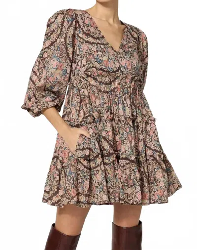 Cleobella Francesca Mini Dress In Divina Print In Blue