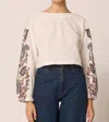 Cleobella Georgia Blouse In White Paisley