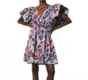 Cleobella Georgianna Mini Dress In Waterlily In Multi
