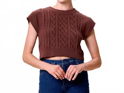 Cleobella Gigi Crop Sweater In Mocha Brown