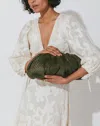 Cleobella Gigi Woven Clutch In Olive In Green