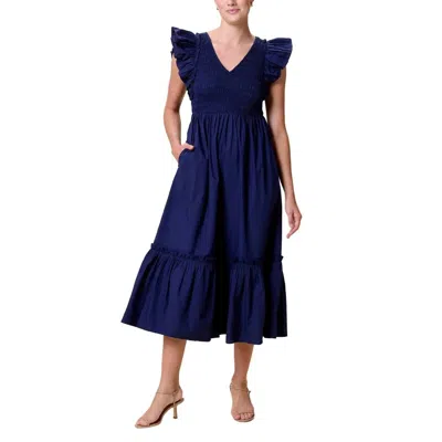 Cleobella Gladys Ankle Dress In Peacoat In Blue