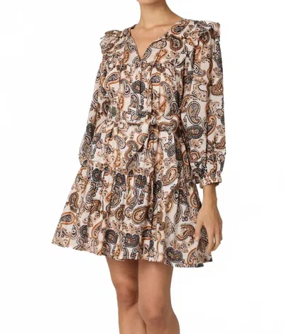 Cleobella Gracelyn Mini Dress In Nutmeg Paisley