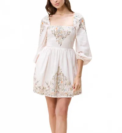 Cleobella Greer Mini Dress In Bella Print In White