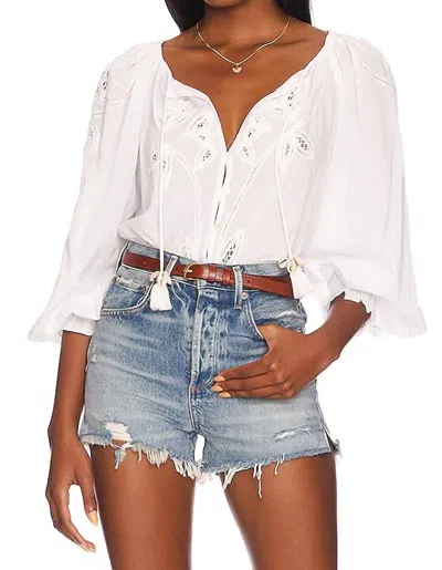 Cleobella Greta Blouse In Ivory In Multi