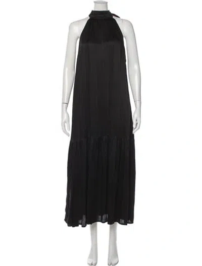 Pre-owned Cleobella Halterneck Long Dress In Black