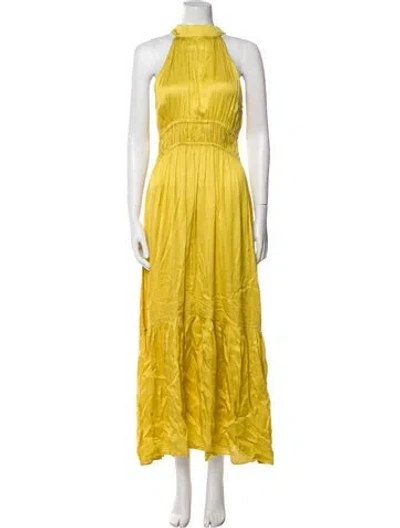 Pre-owned Cleobella Halterneck Midi Length Dress W/ Tags In Yellow