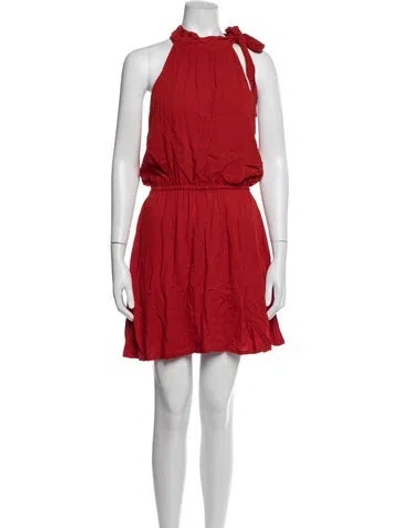 Pre-owned Cleobella Halterneck Mini Dress In Red