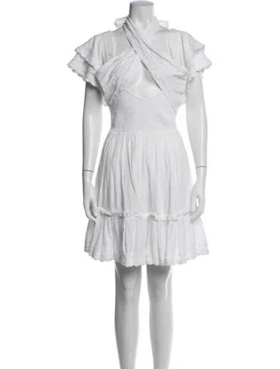 Pre-owned Cleobella Halterneck Mini Dress In White