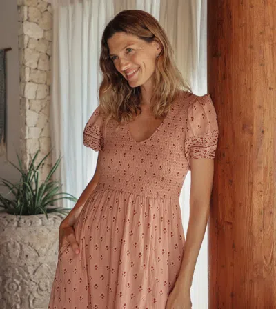 Cleobella Harmoni Ankle Dress In Pink
