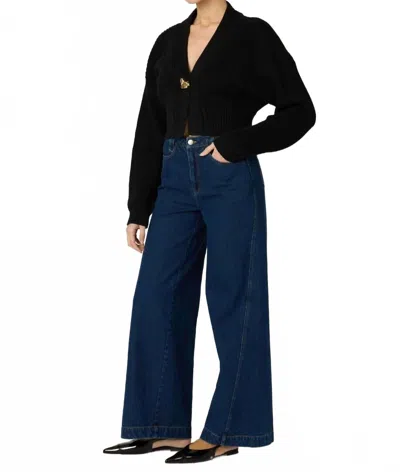 Cleobella Heart Sweater Cardigan In Black