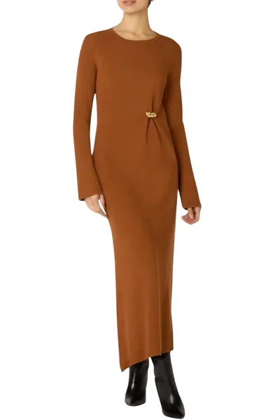 Cleobella Hjarta Midi Dress In Clay In Brown