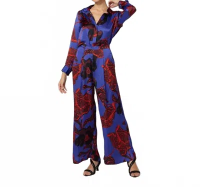 Cleobella Holden Trouser In La Rouge Print In Blue