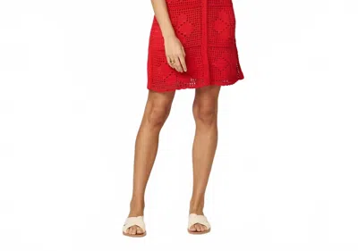 Cleobella Ileanna Crochet Mini Dress In Red