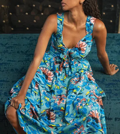Cleobella Imara Midi Dress In Blue