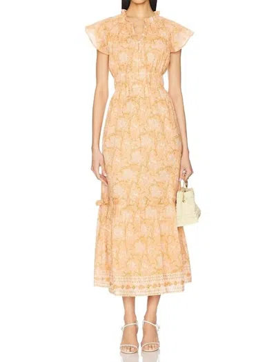 Cleobella Indira Ankle Dress In Cecil Blush Print In Neutral