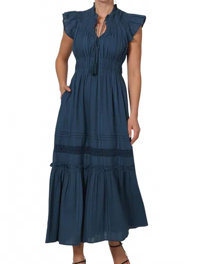 Cleobella Indira Ankle Midi Dress In Majorca Blue