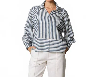 Cleobella Isadora Blouse In Blue Multi