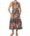Cleobella Izora Abstract Print Organic Cotton Midi Shirtdress In Multi