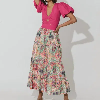 Cleobella Jacinta Maxi Skirt In Panama In Pink