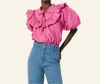 Cleobella Janet Blouse In Bright Pink In Pink