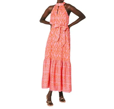 Cleobella Janice Ankle Dress In Jaipur Ikat In Orange