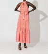Cleobella Janice Satin Halter Maxi Dress In Pink