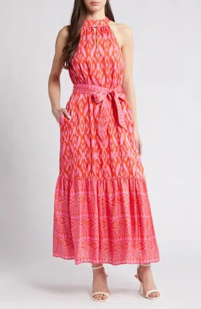 CLEOBELLA CLEOBELLA JANICE SATIN HALTER MAXI DRESS