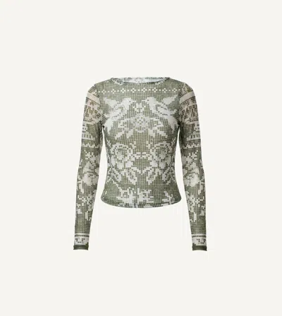 Cleobella Jay Long Sleeve Top In Green