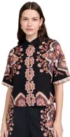 Cleobella Bethany Sweater Cardigan In Black Multi Stripe In Dark Lagos