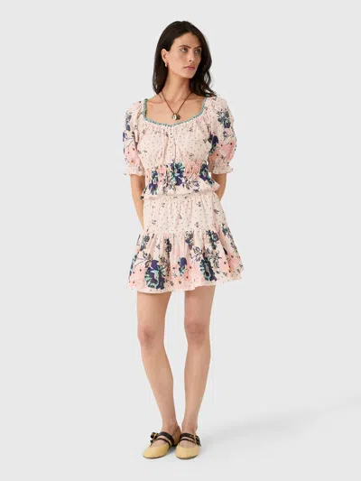 Cleobella Jenna Mini Skirt In Liora In White