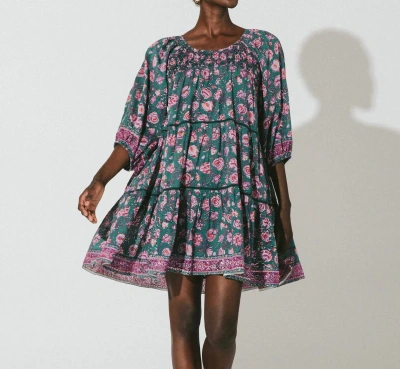 Cleobella Jessa Mini Dress In Jade Floral In Multi