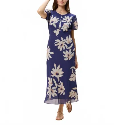 Cleobella Jianna Ankle Dress In Sella Print In Blue