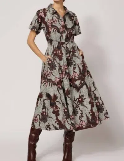 Cleobella Joanne Castello Print Dress In Brown, Pink In Multi